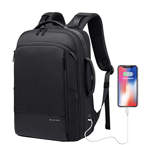 MEIEI Bolsos del ordenador portátil de negocios  USB tela Oxford Hombres de carga Mochila