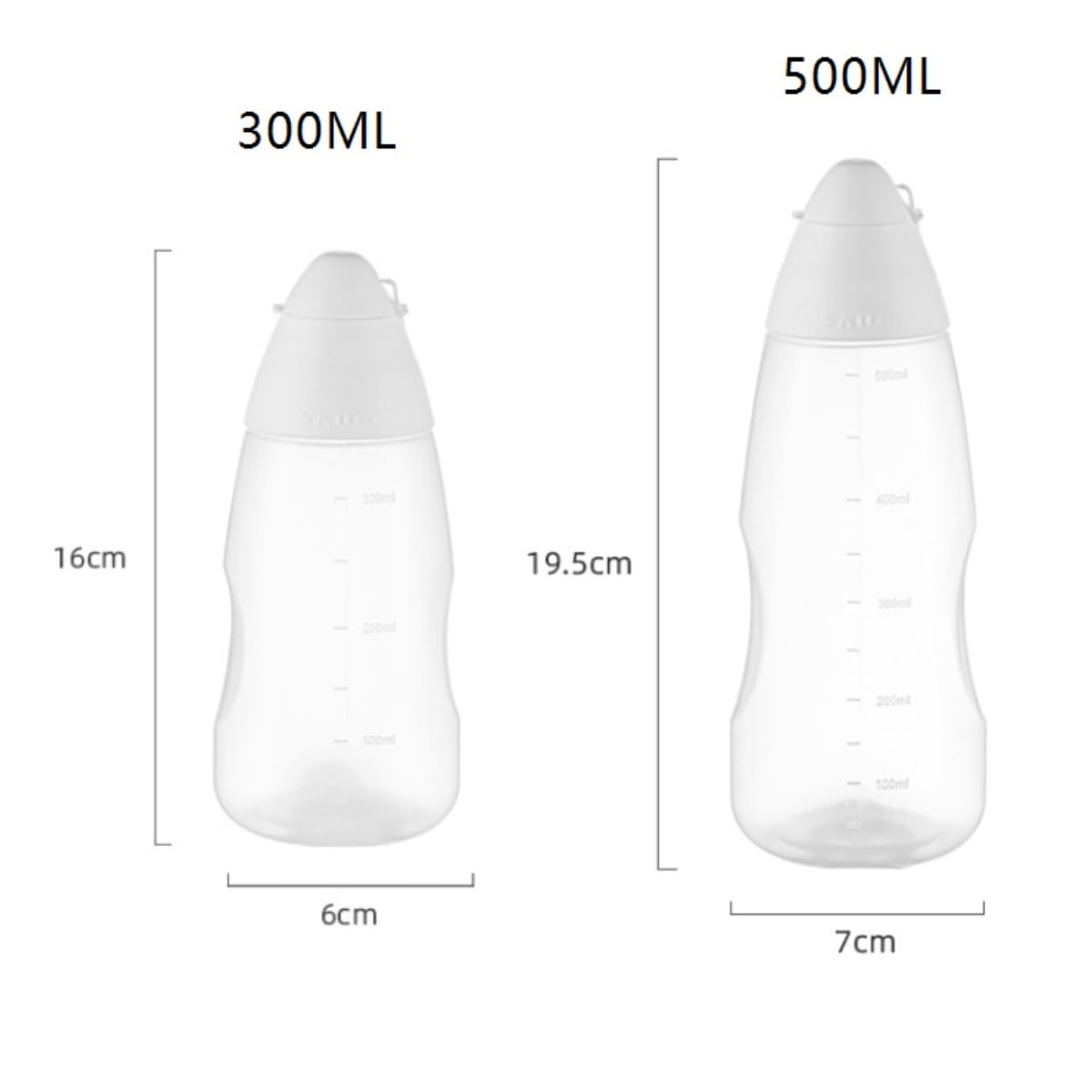 Dispensador de Salsa Botella De Plástico For Salsa, 5 Uds., For Ensalada, Ketchup, Exprimidor For Cocina Casera, Botella For Salsa, Bote For Exprimir, Botella For Condimentos Mostaza(300ML)