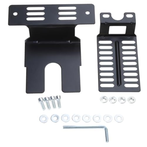 QOXEZY Kit di staffe di supporto motore per girarrosto per barbecue, robusto accessorio per griglia in metallo per montaggio spiedo, compatibile con la maggior parte delle griglie da esterno