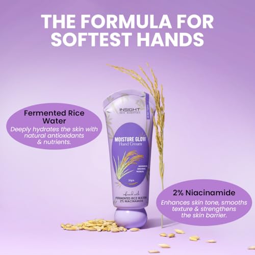 Image of NSIGHT Moisture Glow Hand Cream | Non-Greasy Texture| Hydrating Formula |Removes Tan | Deeply Nourishing| Softens Dry & Chapped Hands | Restores Natural Glow | Suitable for All Skin - 50g