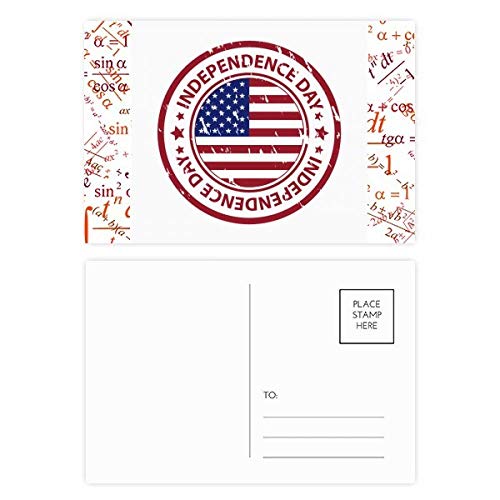 Carte postale Merci USA : lot de 20 d'Indépendance rouge