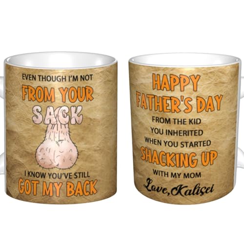Taza personalizada para padrastro de cerámica 330 ml miniatura 1