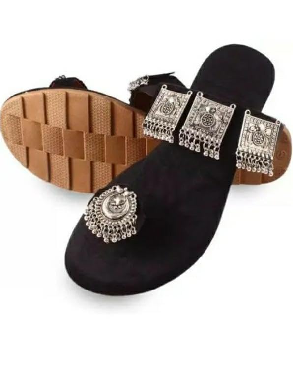 Rajasthani Jaipuri Work Kolhapuri Ethnic Womens Girls Ladies Fashionable Sandals (5) (B0D67CBCL9) Amazon Price History, Amazon Price Tracker