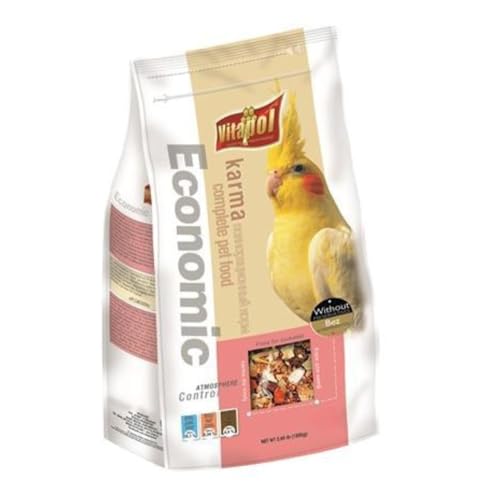Image of Vitapol Economic Food for Cockatiels 800 Gram Nutritious High-Fiber Bird Diet with Millet Safflower Flax Seed Carrot Raisins Supports Digestion & Feather Health