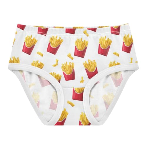 Girls Underwear Soft Cotton French Fries Kids Panties in Sizes 2/3t, 4t, 5t, 6 and 8