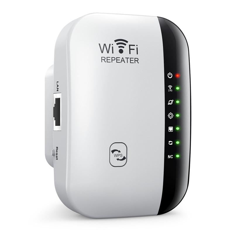 WiFi Extender, WiFi Booster/WiFi Range Extender, Signal Booster for Home Up to 1200 Sq.ft and 30 Devices, 300Mbps &2.4GHz WiFi Range Extender, Wireless Repeater (White)