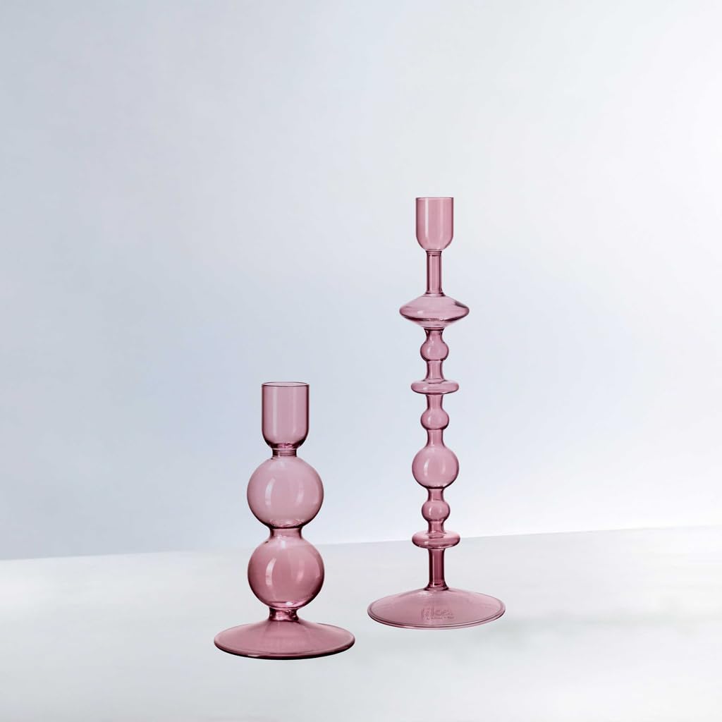 like. by Villeroy & Boch - Like Home Grape Fioletowy, Elegancki Szklany Świecznik Na Świece Stołowe, Dekoracja Do Domu, Optymalny Design, Szkło Borokrzemowe