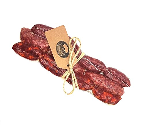 Degustazione Tris Salsiccette Salamini Piccanti - Stagionate - Cinghiale - Sapori Artigianali - Confezione Pz.9S/V - Salsiccia Norcineria Umbra - Gluten Free