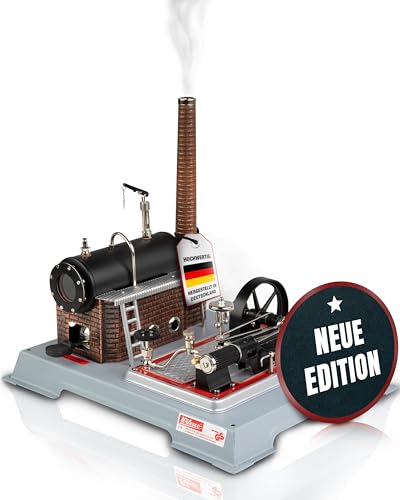 Wilesco Dampfmaschine D16 – Hochwertiges Dampfmaschine Modell mit Messingkessel, Federsicherheitsventil und Dampfpfeife Ideal motor bausatz Geschenk für Sammler und Bastler gleichermaßen, Steam Engine