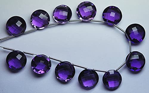 Améthyste violette facettée 10mm lot de 2 pierres véritables pour fabrication bijoux DIY