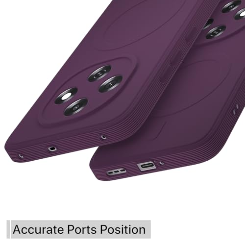 Image of Pikkme Back Cover for Oppo F31 Pro 5G Soft Matte Silicone Mag-Safe Design (Mag-Safe Not Support) Camera Protection | Slim Fit Bumper Cover (Purple)