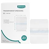 Dimora Transparent Film Dressing 6x8 inch 20 Packs with Hypoallergenic Adhesive, Large Waterproof Wound Bandages Post Surgical for Swimming, Tattoo Aftercare Bandage, IV Shield