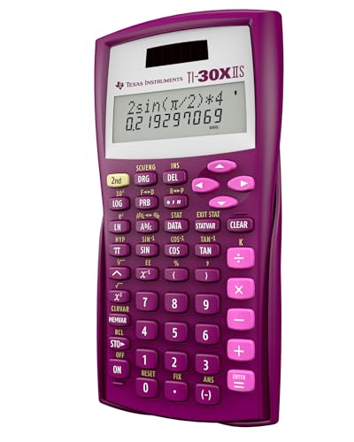 Calculatrice scientifique TI-30XIIS Texas Instruments compacte framboise - 4