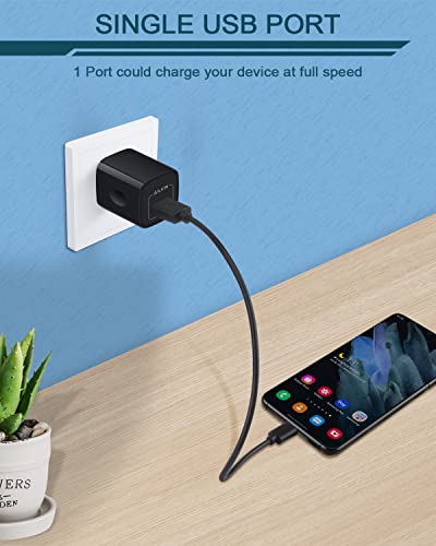 Image of AILKIN USB Wall Charger, Charger Adapter, Ailkin 2-Pack 2.1Amp Dual Port Quick Charger Plug Cube for Compatible with iPhone X /8 /7 /6S /6S Plus /6 Plus /6, Compatible