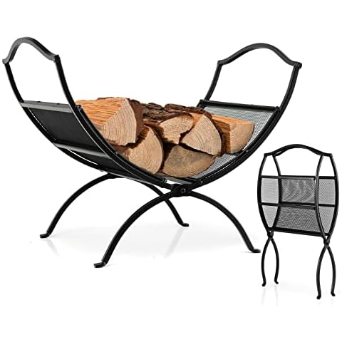 TANGZON Heavy Duty Folding Firewood Rack Cover