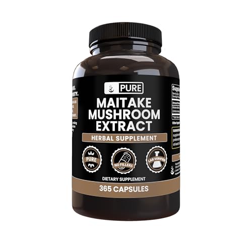 PURE ORIGINAL INGREDIENTS Maitake Mushroom (365 Capsules) No Magnesium Or Rice Fillers Always Pure Lab Verified