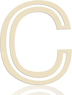 Wooden Letters 12 Inch,1/5 Inch Thick Large Wood Letter C Cutouts Unfinished Wooden Alphabet Letters for Wall Decor Crafts DIY Painting Birthday Party Nursery Holiday Big Home Decorations