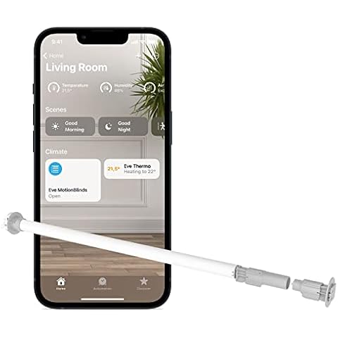 Eve MotionBlinds Upgrade Kit for Roller Blinds (Apple Home) – Motor to upgrade existing indoor blinds, schedules, no bridge, Bluetooth/Thread Cover