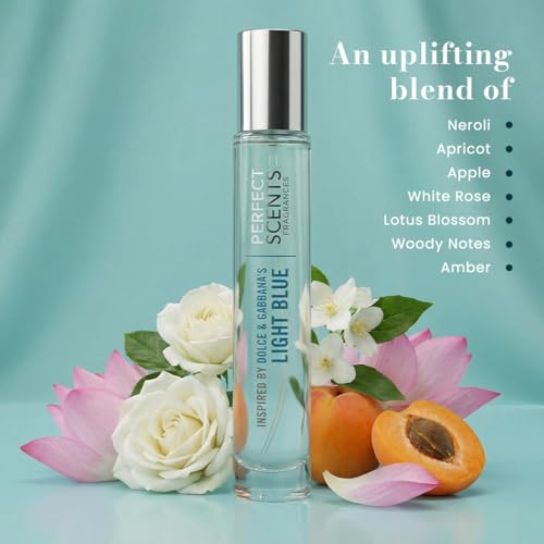 Image of Perfect Scents, Inspired by Dolce & Gabbana's Light Blue, Rollerball, Women's Eau de Toilette, Vegan, Paraben Free, Phthalate Free, Never Tested on Animals, 0.34 Fl Oz