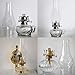 GXFCCYXT 3 Inch by 8.5 Inch Clear Glass Oil Lamp Chimney Replacement for Vintage and Restoration of Antique Oil and Kerosene Lamps Fit#2 Size Burner Oil Lamps