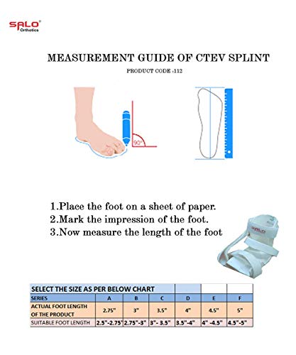Image of SALO Orthotics CTEV Splint - Clubfoot Brace for Left Foot (Size - 2.75 inch)
