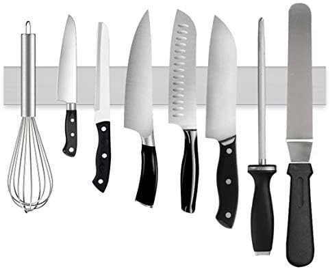 Ouddy Magnetic Knife Holder, 16 Inch Stainless Steel Magnetic Knife Strip, Magnetic Knife Bar Rack Block for Kitchen Utensil Holder, Art Supply ...