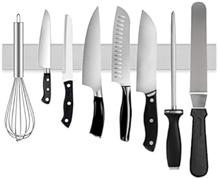 Ouddy Magnetic Knife Holder, 16 Inch Stainless Steel Magnetic Knife Strip, Magnetic Knife Bar Rack Block for Kitchen Utensil Holder, Art Supply Organizer & Tool Holder