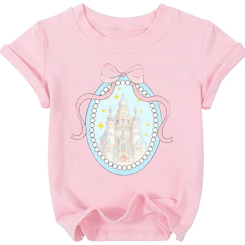 Image of Magical Shirt for Girls Magic Kingdom Graphic Tshirt | Cute Family Vacation Kids Short Sleeve Tops