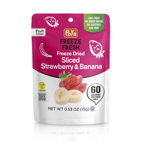 Pol'S Freeze Fresh Pol’S Freeze Fresh - 6 Pack Freeze Dried Apple - 4 Pack Sliced Strawberry & Banana - 2 Pack Strawberry & Blackberry & Raspberry - 0.53 Oz Each Freeze-Dried True Mixed Fruits Non-Gmo, Kosher thumb #2