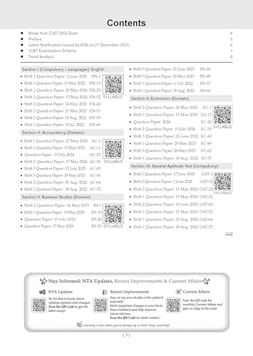 Image of Oswaal NTA CUET (UG) 40 Combined Previous Years' Solved Papers (2022-25)| Commerce Stream (English, Accountancy, Business Studies, Economics & General Aptitude Test) For 2026 Exam