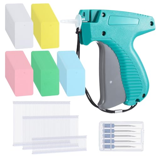Image of Honoson 2006 Pcs Clothing Price Tags with Gun Set Including Garment Price Tag Attacher with 5 Steel Needles 500 Clothing Label 1500 Plastic Fasteners Barbs(Colorful)