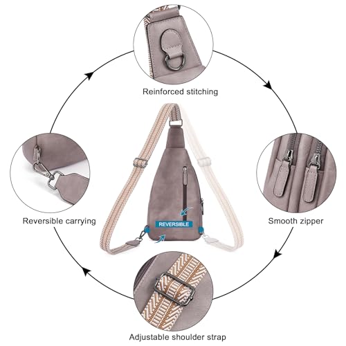 Image of CLUCI Crossbody Bags for Women Men,Leather Sling Bag Cross Body Backpack for Woman Gifts for Women Birthday Unique