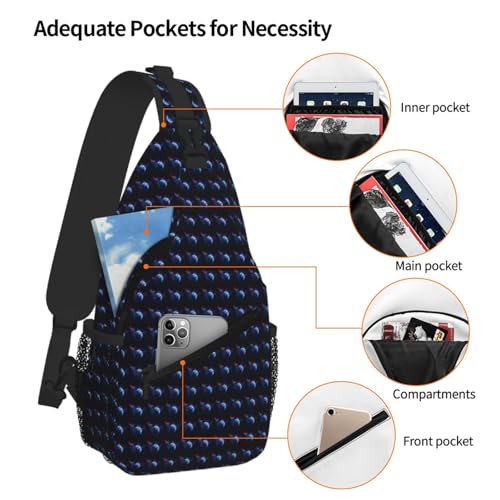 Bolsa cruzada Universe Planet con estampado diagonal elegante y estructura ligera para pecho 5