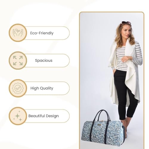 Image of Women Large Duffel Bag, Ladies Carry-on Overnight Weekender, Womens Hand Luggage, Travel Bags for Teens & Girls, Willow Bough, X-Large, Hand Luggage