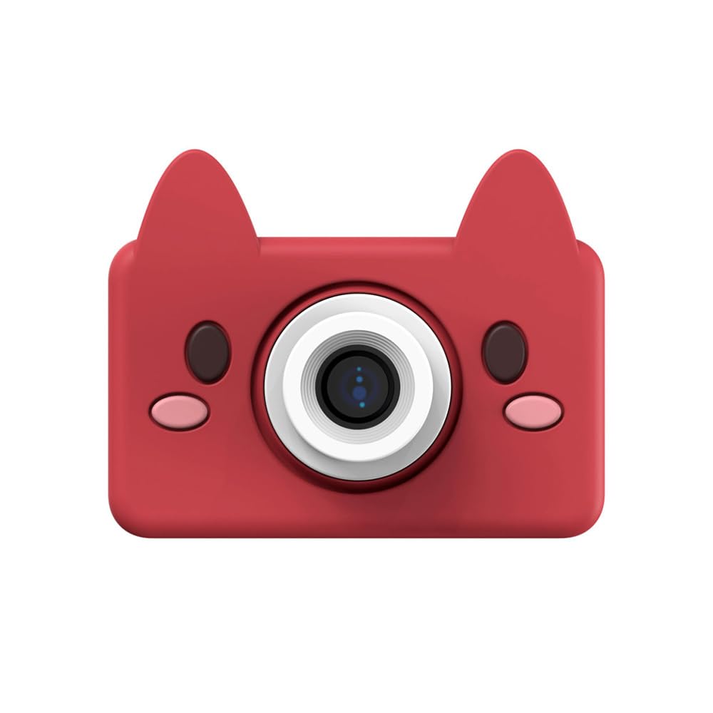 Kidamento Kids Digital Camera & Video Camcorder, Soft BPA-Free Silicone Casing, 32GB Memory Card - Model C - Akito The Fox