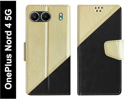 Image of SBMS Flip Cover for OnePlus Nord 4 5G Back Cover Case with Magnatic Closure | Inbuilt Stand | Card & Money Pocket (MultiBlack)