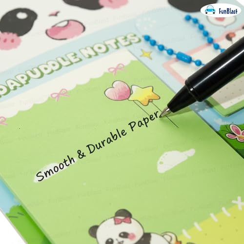 Image of FunBlast Panda Sticky Notes - Cute Panda Memo Pad, Kawaii Sticky Note for Kids & Girls, Self Adhesive Notes and Bookmark, Stationery Gift for School, Office & Personal Use (Random)