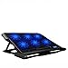 anruo 1 x grzejnik na laptopa, 6 wentylatorów chłodzących i 2 porty USB, podkładka chłodząca do laptopa, stojak na laptopa z wyświetlaczem LCD, odpowiedni do 13-16 cali