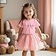 Big Sister Shirt Baby Ankündigung für Mädchen Tshirt mit Big Sis Stickerei Kleinkind Befördert Zu Große Schwester T-Shirt Süßes Bestickt Baumwolle Top Sommer Kurzarm Shirts(Rosa,18-24Monate)
