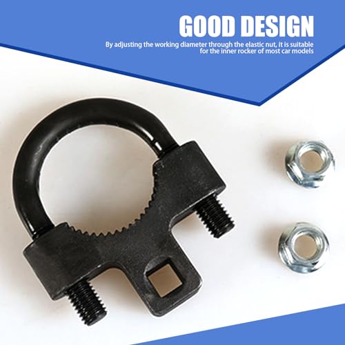Sinytuto 1 PC Car Inner Tie Rod Removal Tool, Multi-function Durable Metal Vehicle Steering Wheel Installation Wrench, Universal Waterproof Automotive Tie Rod Accessories for Truck SUV Car (Black)
