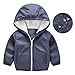 Boys Girls Waterproof Hooded Rain Jackets 2025 Fashion Lightweight Breathable Raincoat For Kids Windbreaker Coat Navy rain pants kids 18-24 months