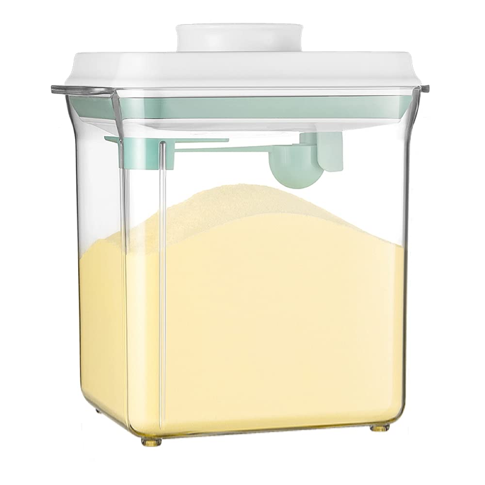 2300 ml Milk Powder Box Baby Powder Box for Storage, Airtight Storage Container with Spoon and Spreading Edge, 2.3 L Food Storage for Food, Fruit, Vegetables, Cereals, Pasta, Cereal, Grain Flakes