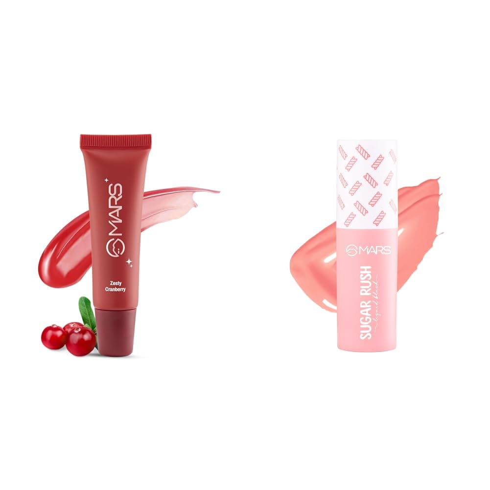 MARS Lippy Top Hydrating Lip Gel 10ml 04-ZESTY CRANBERRY MARS Sugar Rush Liquid Blush 01-MARSH MALLOW-image-38
