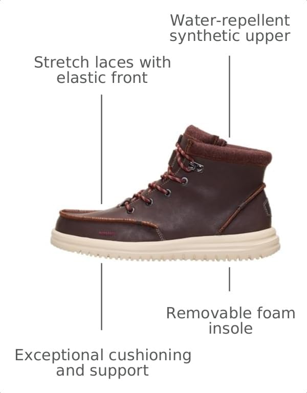 HEYDUDE Men's Bradley Classic Boot, Cocoa, Size 7 - image 2