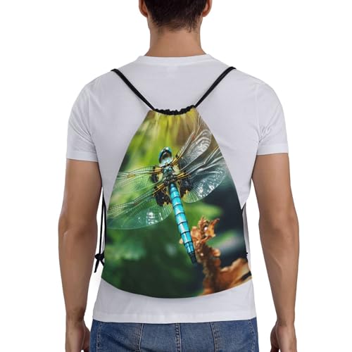 dargonfly1 print Drawstring Bag Sack Gym Bag Ditty Bag for Gym Traveling, Hiking, Yoga, Shopping for Adult2