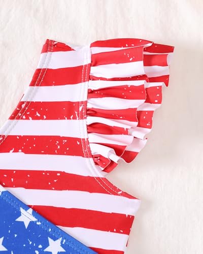 Image of Mioglrie Toddler Baby Swimsuit Girl Bathing Suit Girl 2T 3T 4T 5T 6T Girls One Piece Swimsuits Color Block Swimwear