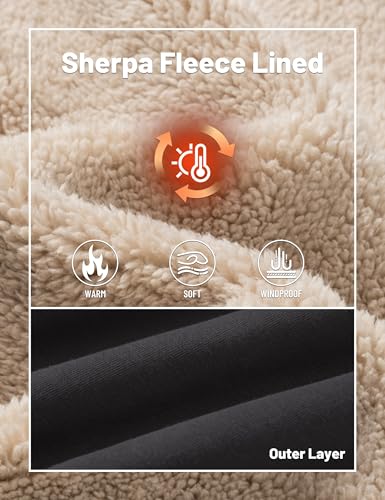 TACVASEN Men's Fleece Winter Pants Warm Sherpa Lined Sweatpants Heavyweight Thermal Lounge Athletic Track Joggers3