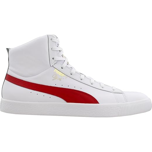 PUMA Mens Clyde Core Mid High Sneakers Shoes Casual - White - Size 10.5 D