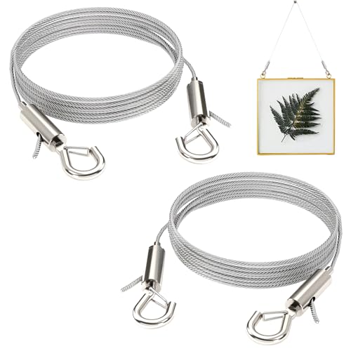 2 Pcs Picture Hanging Wires, 2m x1.5mm Stainless Steel Picture Wire