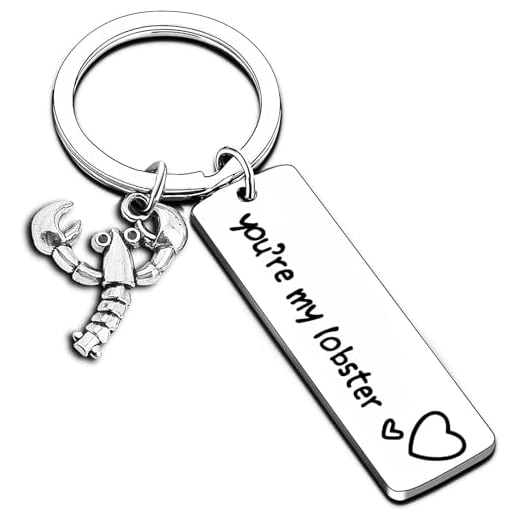 Chaveiro You're My Lobster Presente de Dia dos Namorados Chaveiro Marido Presentes Da Esposa Aniversário Joias Presente para Namorado Namorada, Prata, tamanho �nico